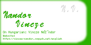 nandor vincze business card